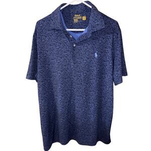Polo Ralph Lauren Performance men’s polo shirt blue vines print (size large)
